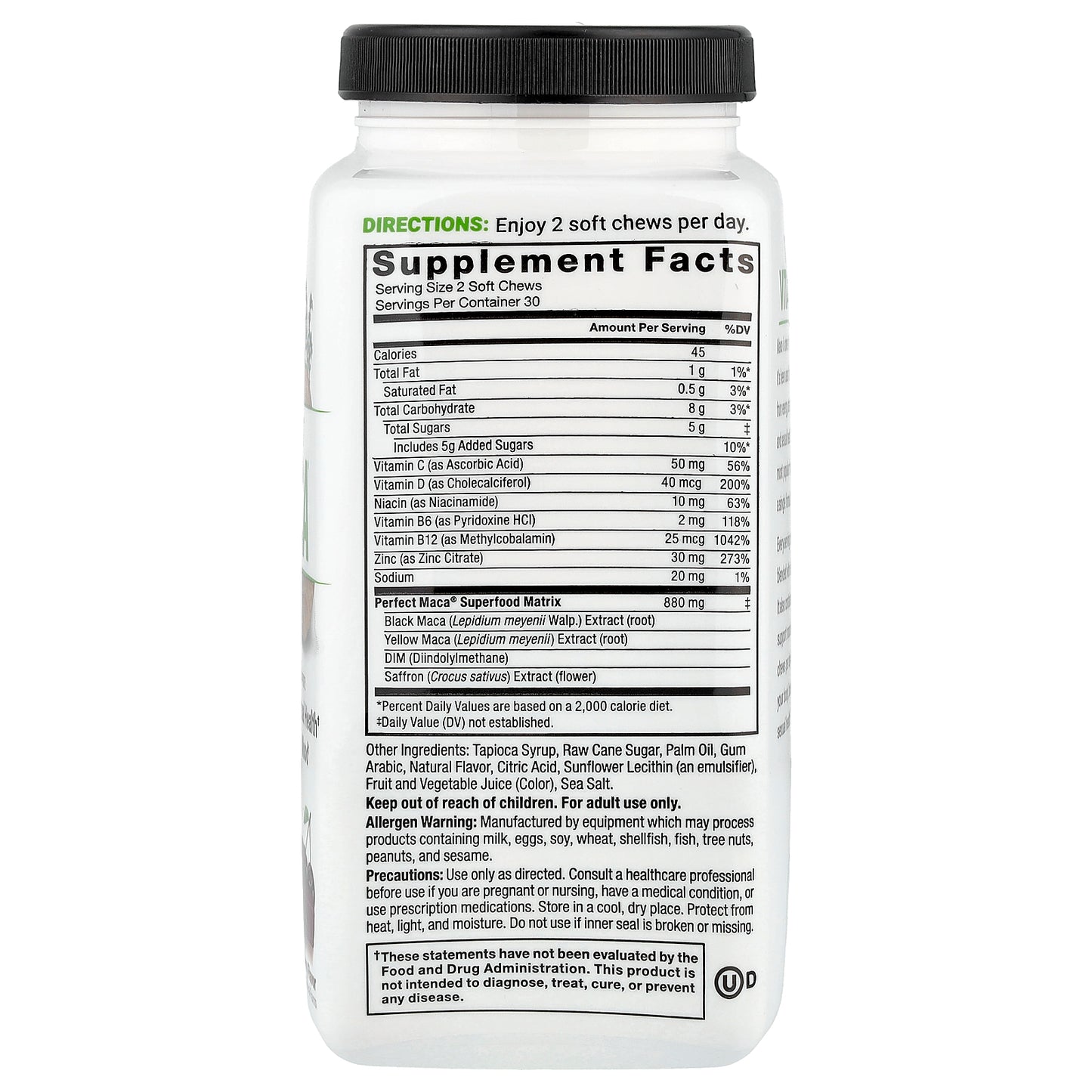 Force Factor, Perfect Maca®, Dark Cherry, 60 Soft Chews