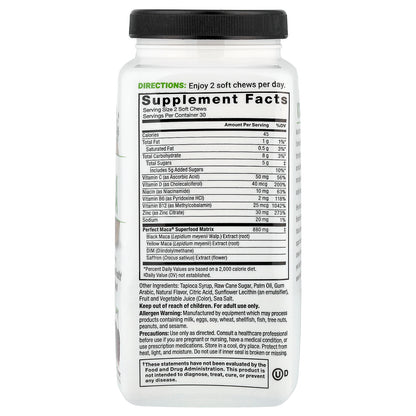 Force Factor, Perfect Maca®, Dark Cherry, 60 Soft Chews