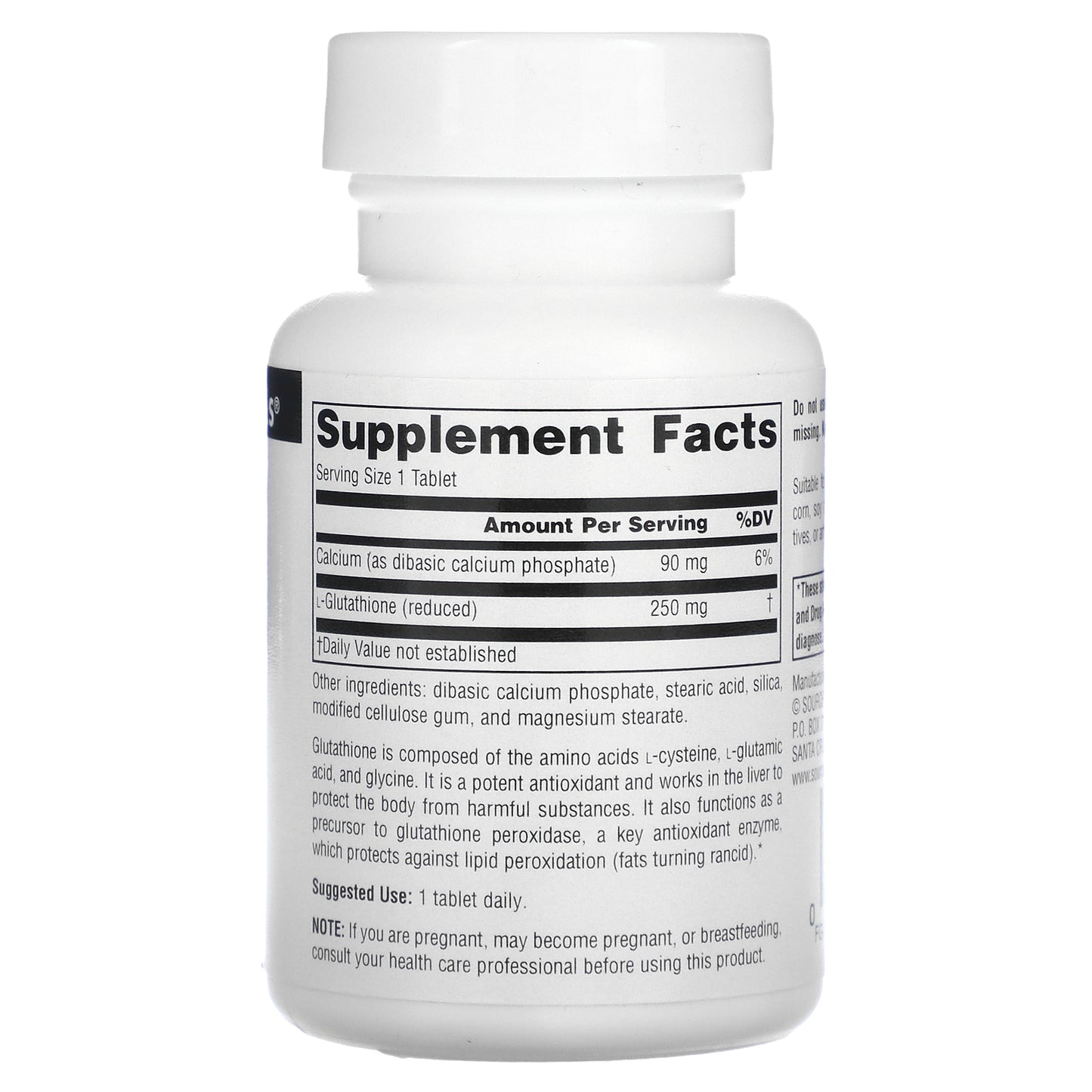 Source Naturals, Reduced Glutathione, 60 Tablets