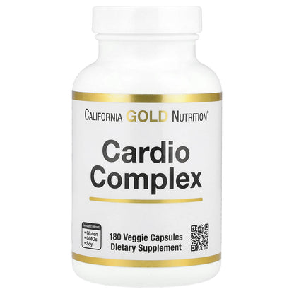 California Gold Nutrition, Cardio Complex with CardioAmino Blend, CardioPhyto Blend and Coenzyme Q10, 180 Veggie Capsules