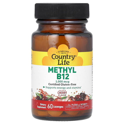 Country Life, Methyl B12, Cherry, 1,000 mcg, 60 Lozenges