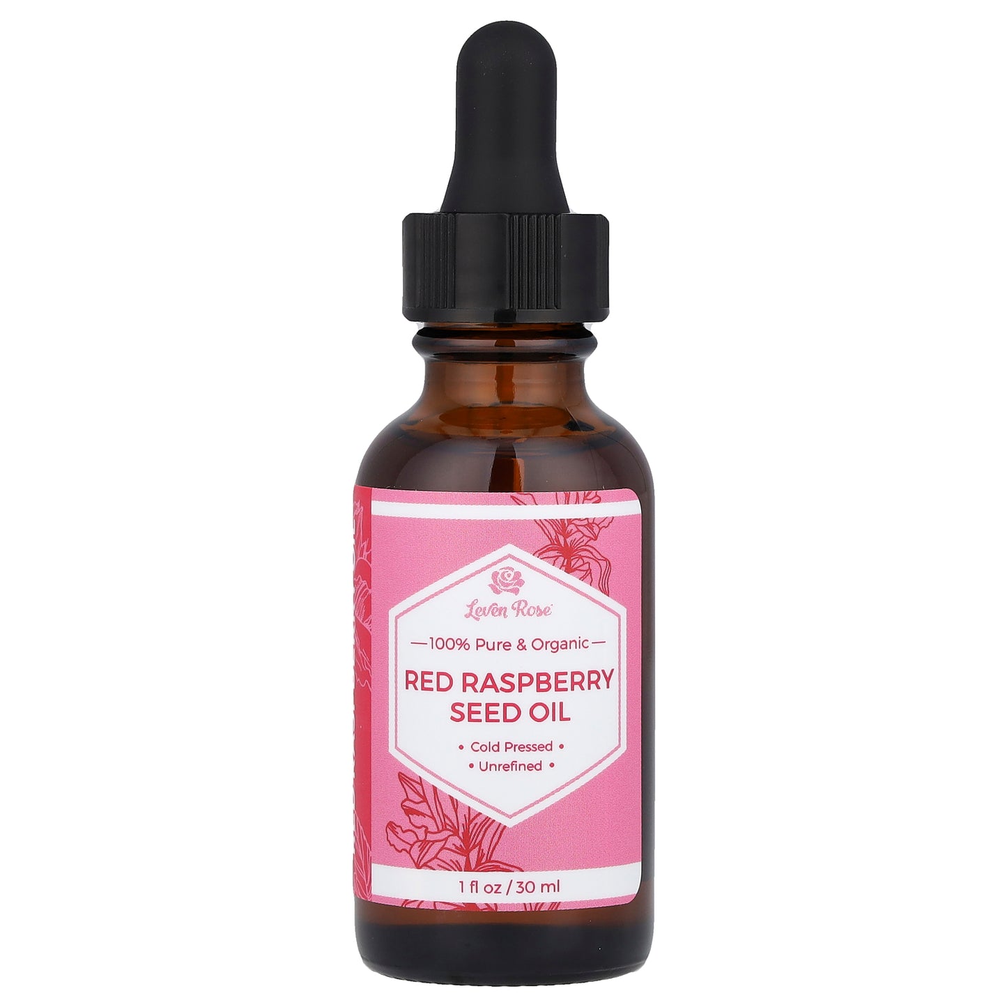 Leven Rose, 100% Pure & Organic, Red Raspberry Seed Oil, 1 fl oz (30 ml)