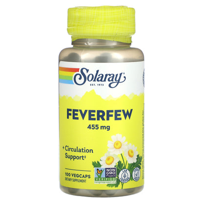 Solaray, Feverfew, 455 mg, 100 VegCaps