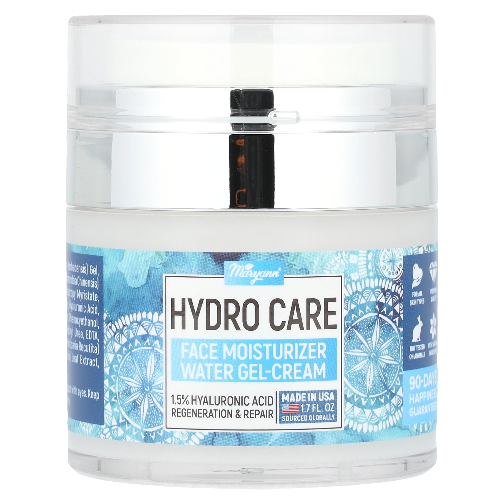 MaryAnn Organics, Hydro Care, Face Moisturizer Water Gel-Cream, 1.7 fl oz (50 ml)