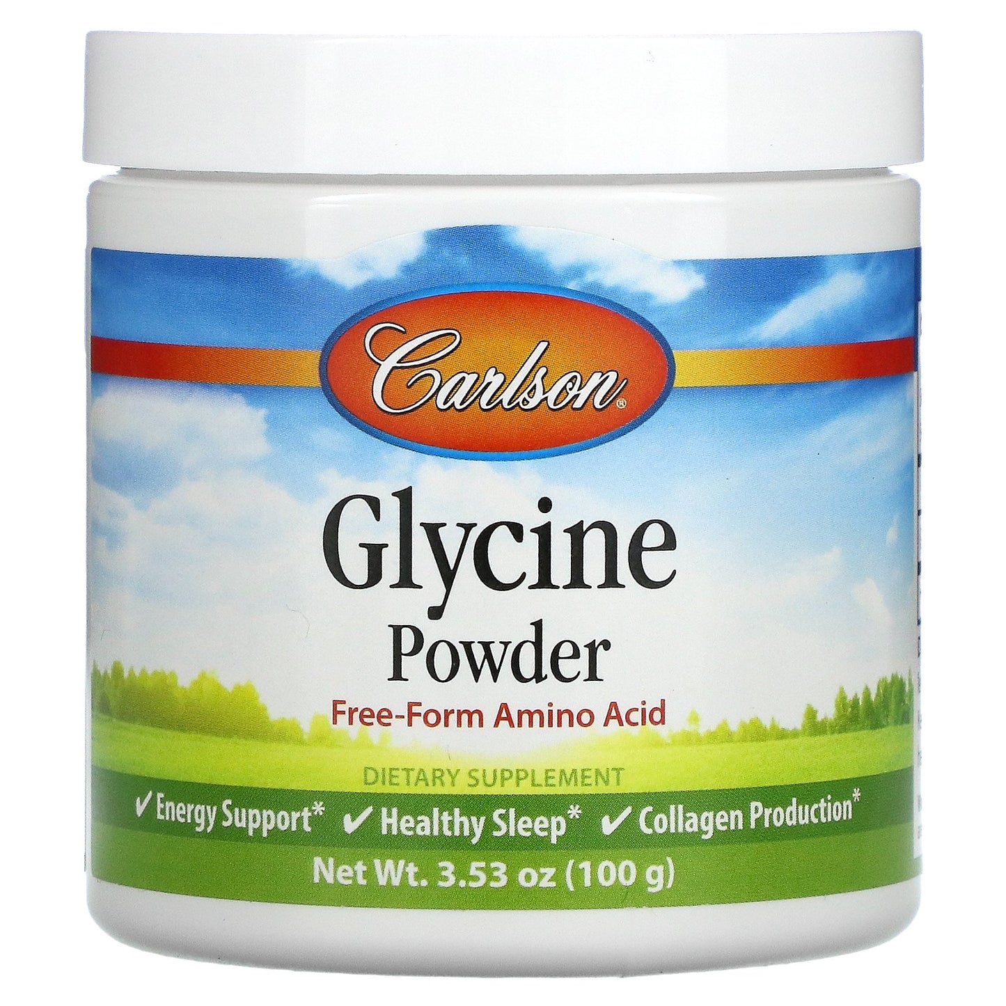 Carlson, Glycine Powder, Free Form Amino Acid, 3.53 oz (100 g)