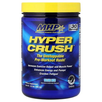 MHP, Hyper Crush™, Pre-Workout, Blue Ice, 1.03 lbs (466.5 g)