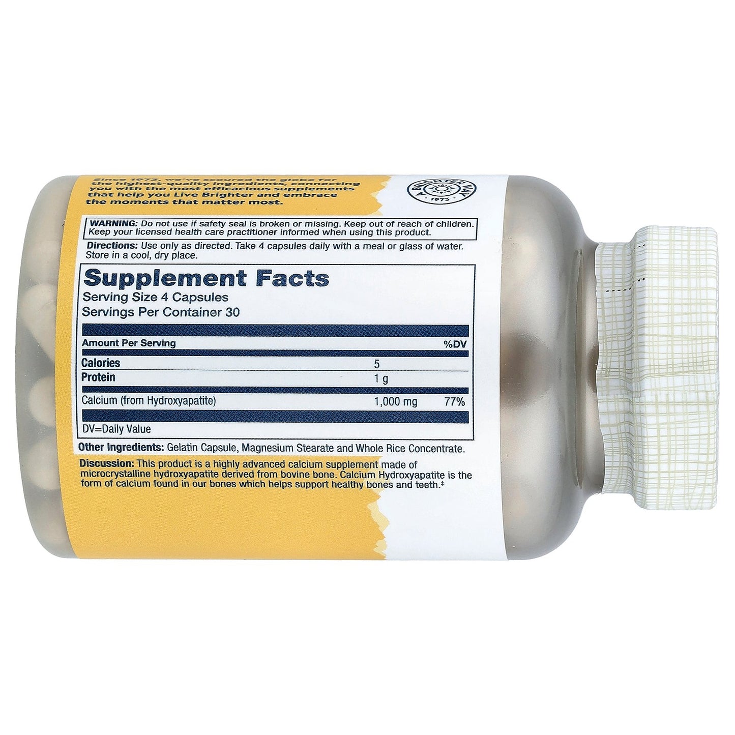 Solaray, Calcium Hydroxyapatite, 120 Capsules (250 mg per Capsule)