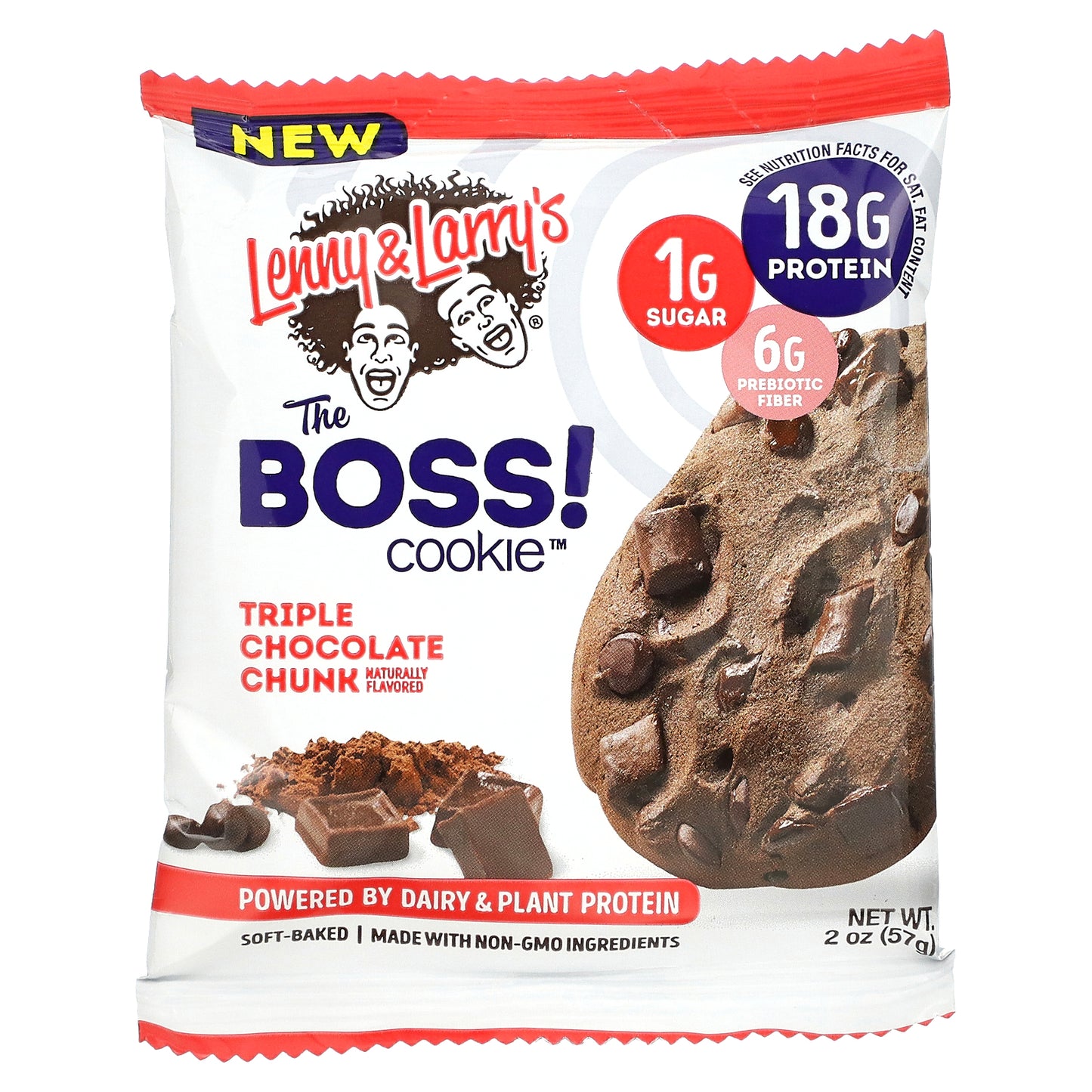 Lenny & Larry's, The BOSS Cookie, Triple Chocolate Chunk, 12 Cookies, 2 oz (57 g) Each