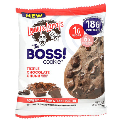 Lenny & Larry's, The BOSS Cookie, Triple Chocolate Chunk, 12 Cookies, 2 oz (57 g) Each