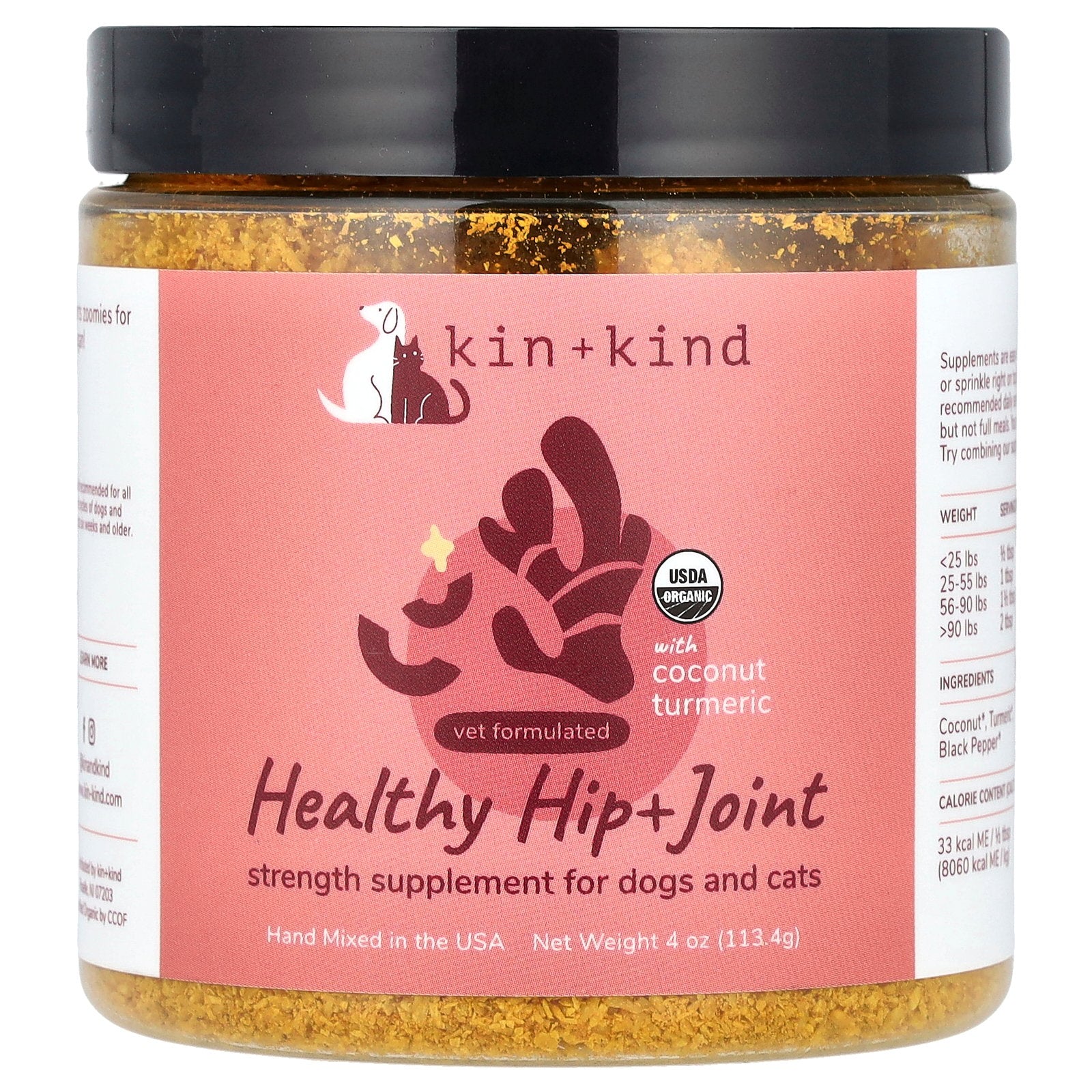Kin+Kind, Healthy Hip + Joint, For Dogs and Cats, 4 oz (113.4 g)