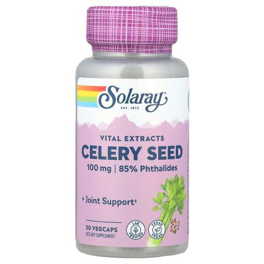 Solaray, Vital Extracts, Celery Seed, 100 mg, 30 VegCaps