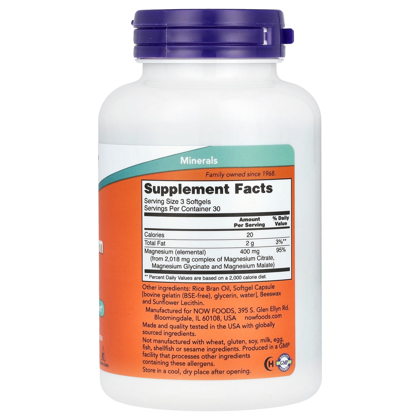 NOW Foods, Magnesium Citrate, 90 Softgels