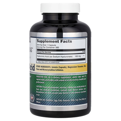 Amazing Nutrition, Hyaluronic Acid, 100 mg, 360 Capsules
