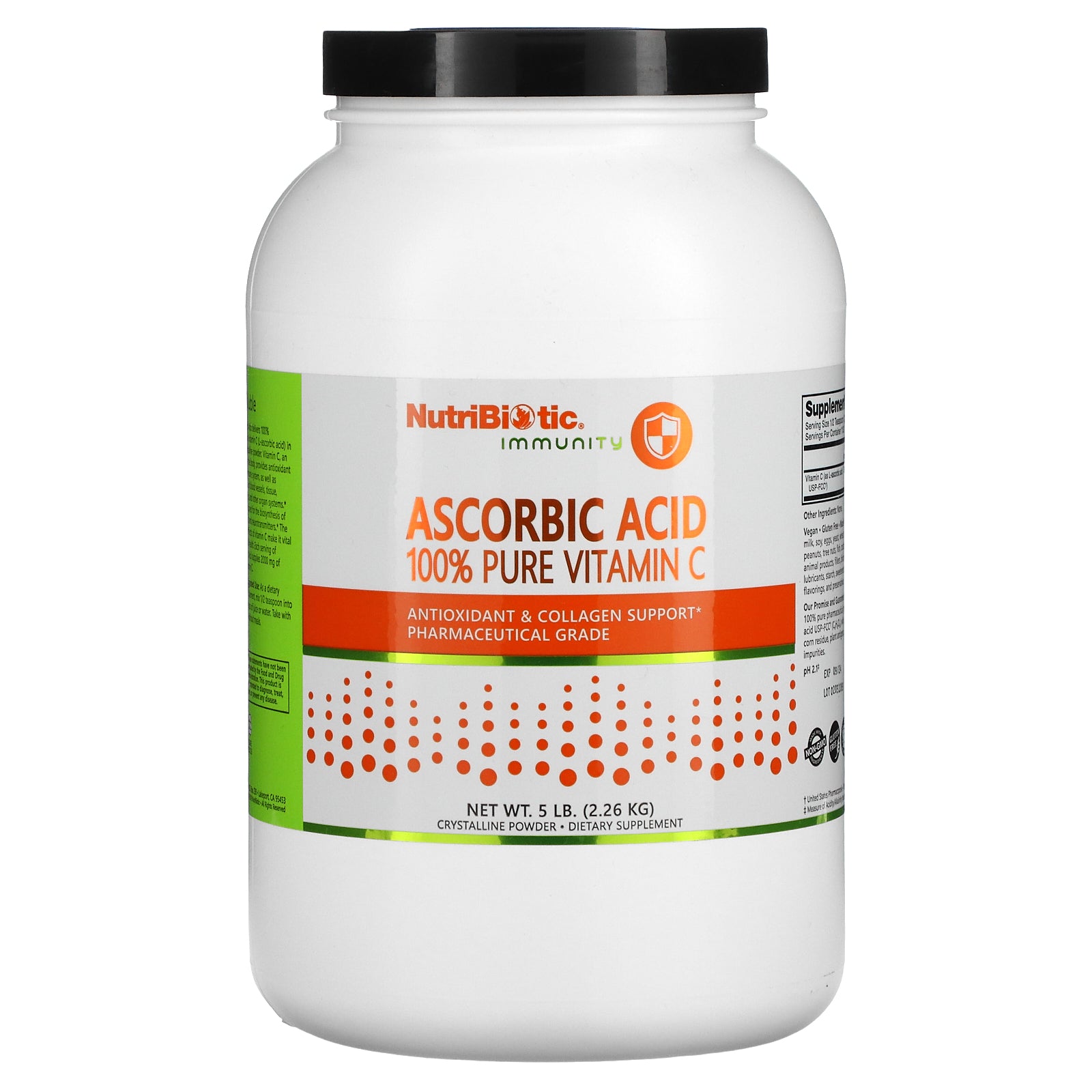 NutriBiotic, Immunity, Ascorbic Acid, 100% Pure Vitamin C, Crystalline Powder, 5 lb (2.26 kg)