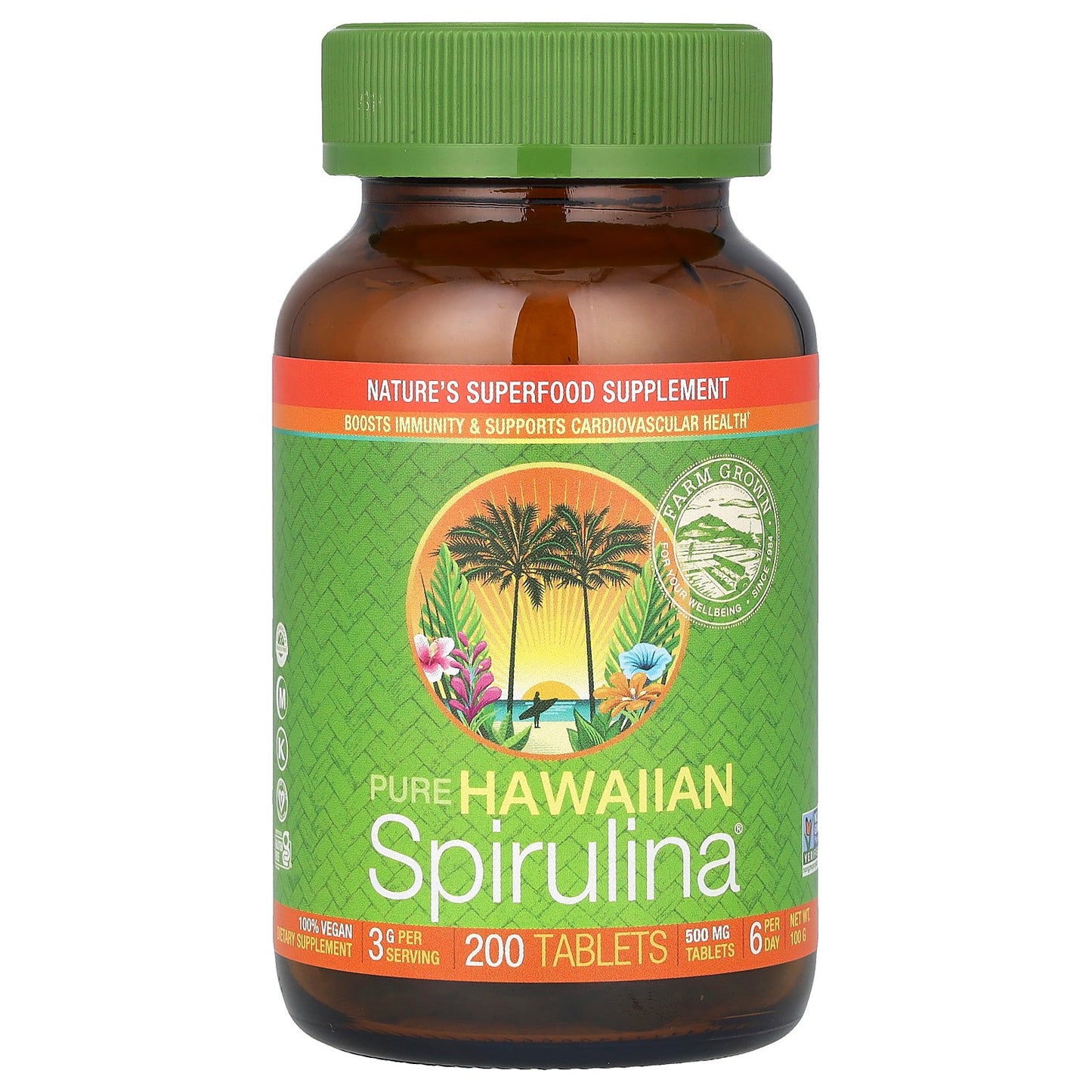 Nutrex Hawaii, Pure Hawaiian Spirulina®, 500 mg, 200 Tablets