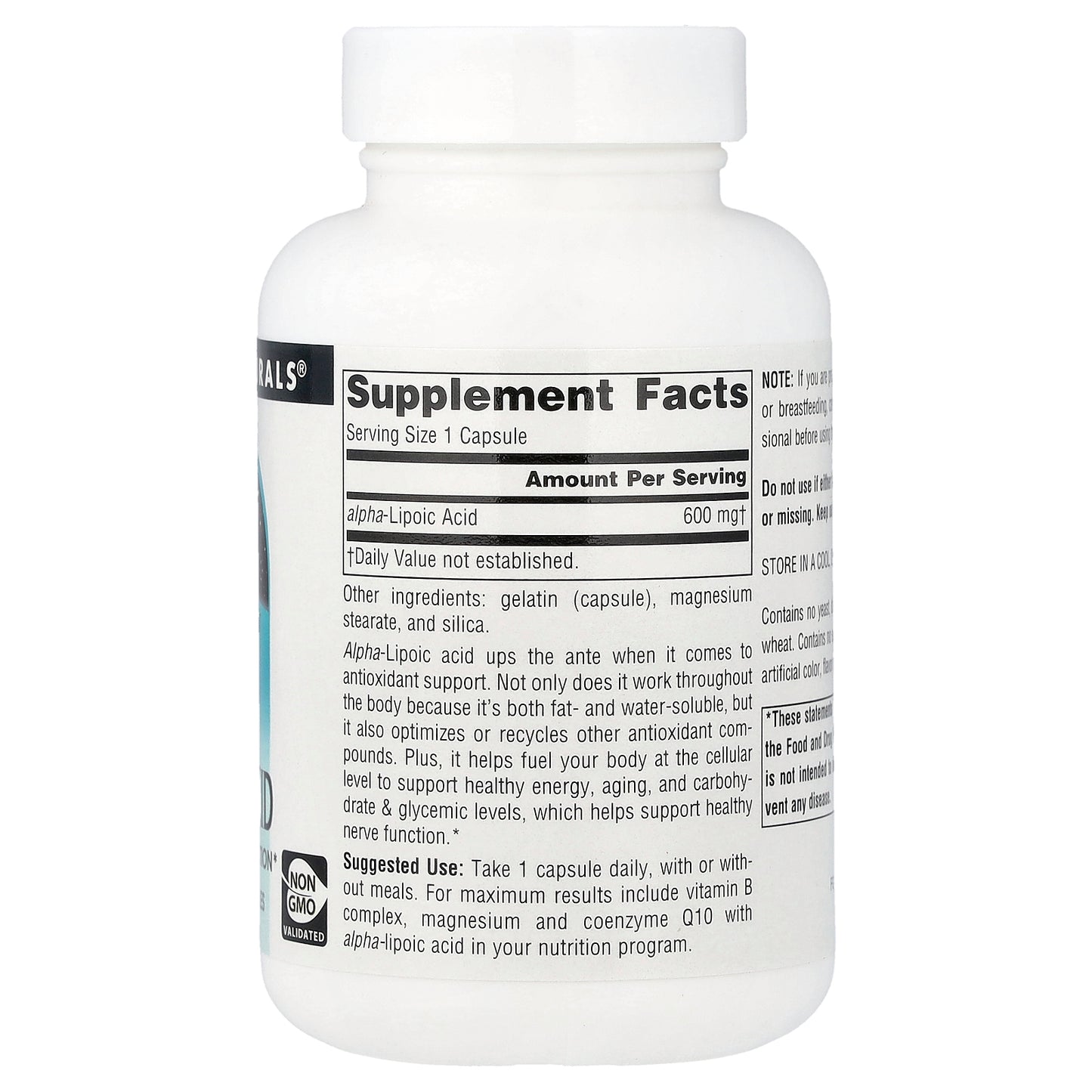 Source Naturals, Alpha Lipoic Acid, 600 mg, 60 Capsules