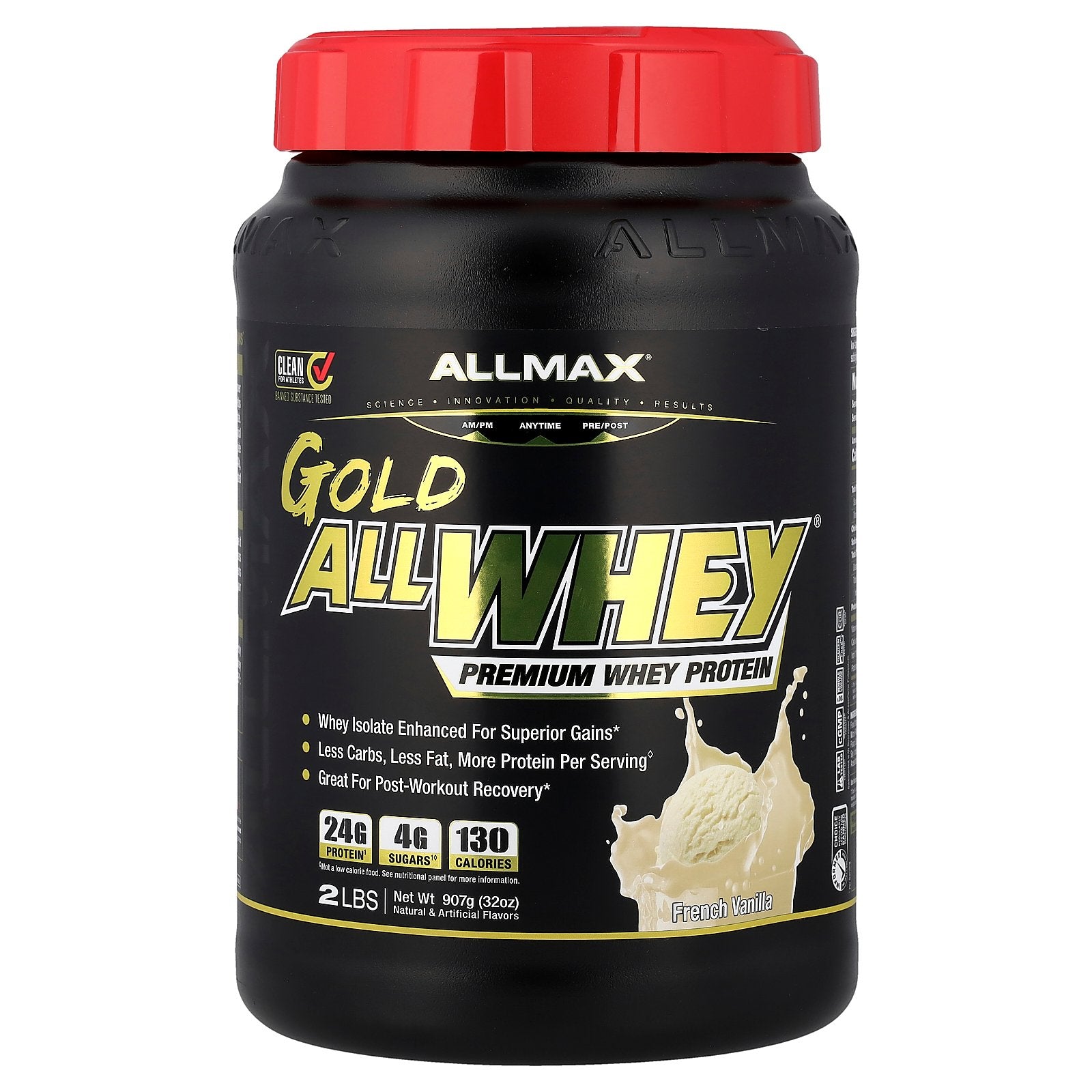 ALLMAX, GOLD ALLWHEY®, Premium Whey Protein, French Vanilla, 2 lbs (907 g)