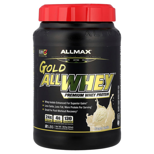 ALLMAX, GOLD ALLWHEY®, Premium Whey Protein, French Vanilla, 2 lbs (907 g)