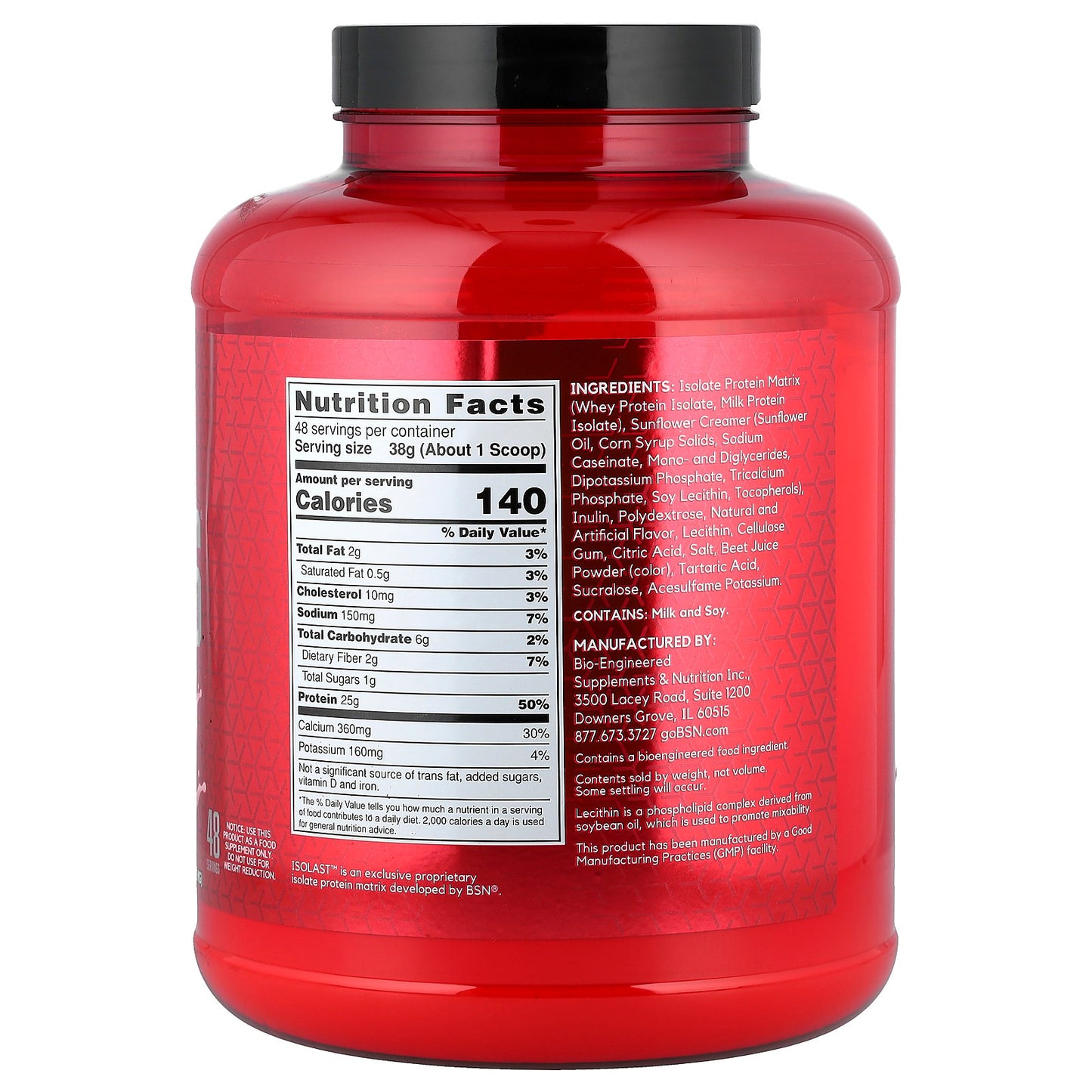 BSN, Syntha-6® Isolate, Protein Powder Drink Mix, Strawberry Milkshake, 4.02 lbs (1.82 kg)