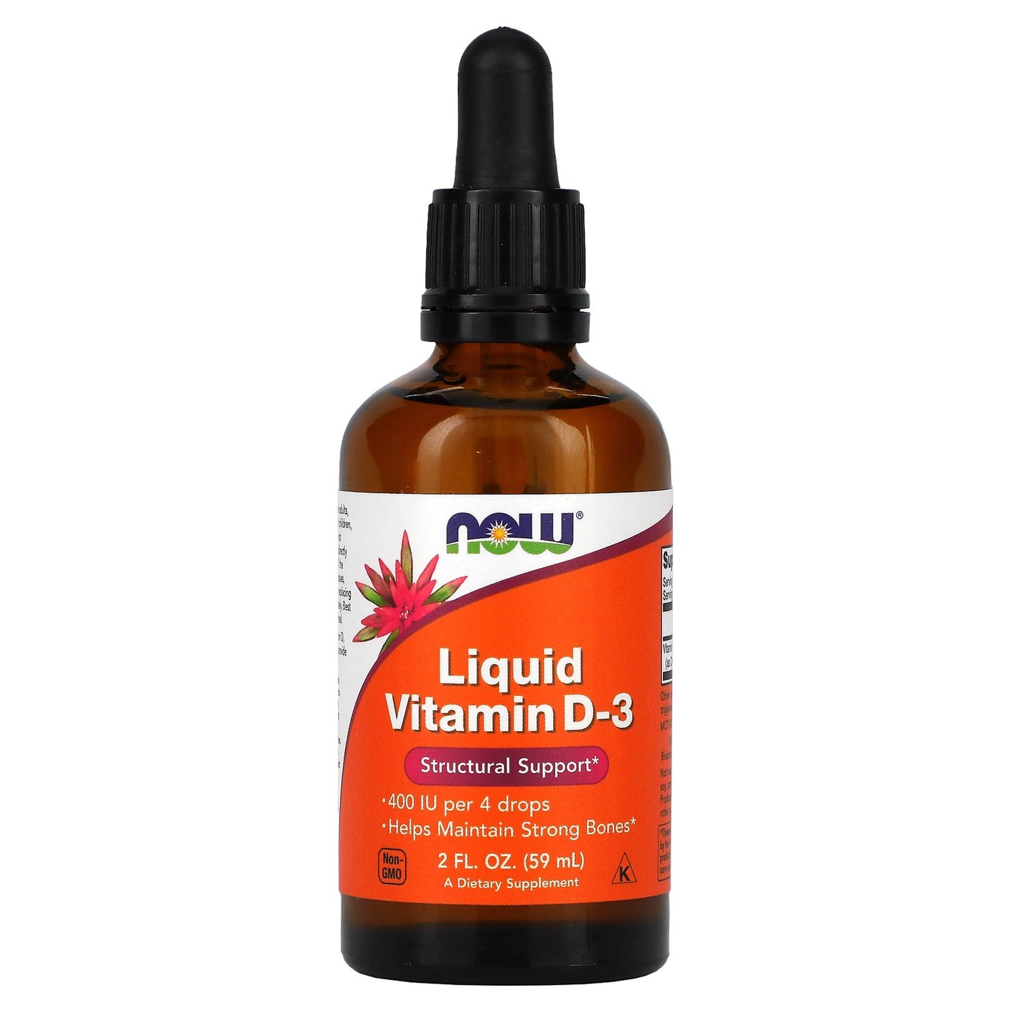 NOW Foods, Liquid Vitamin D-3, 2 fl oz (59 ml)