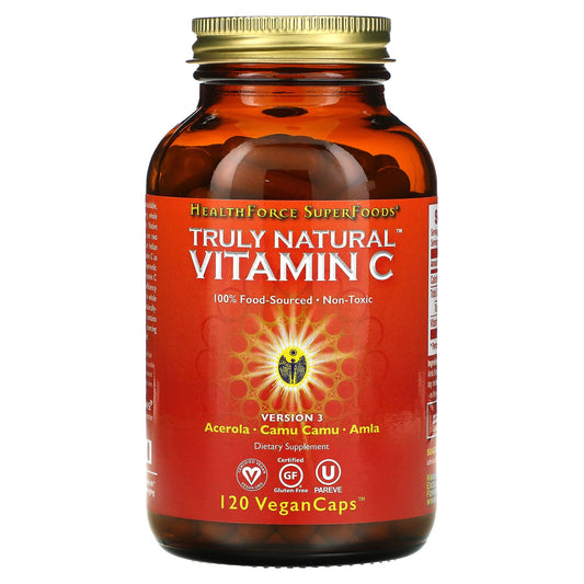 HealthForce Superfoods, Truly Natural™ Vitamin C, 120 Vegan Caps