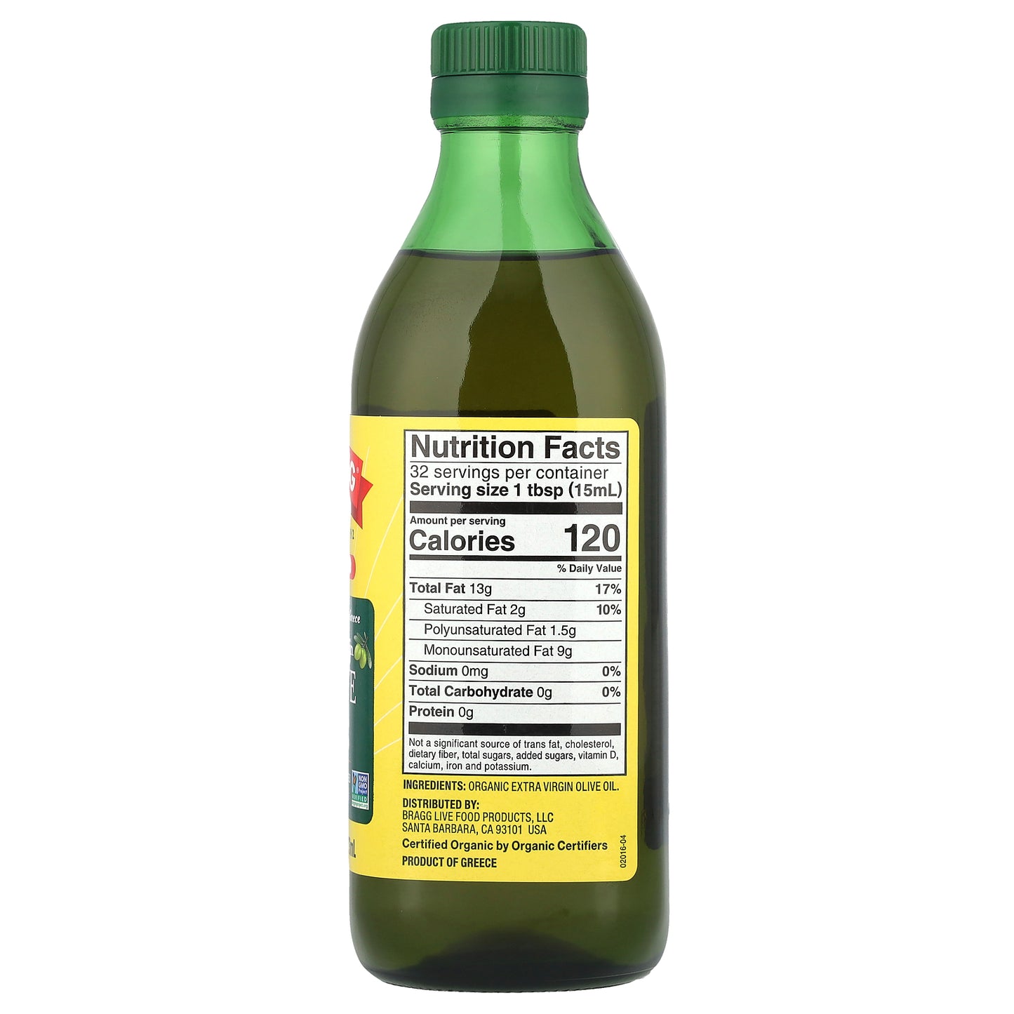 Bragg, Organic Extra Virgin Olive Oil, 16 fl oz (473 ml)