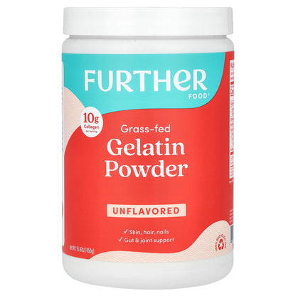 Further Food, Grass-Fed Gelatin Powder, Unflavored, 15.87 oz (450 g)