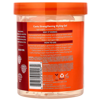 Cantu, Shea Butter, Flexible Hold Strengthening Styling Gel, 18.5 oz (524 g)