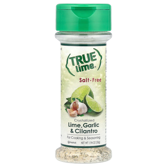 True Citrus, True Lime, Crystallized Lime, Garlic & Cilantro, Salt-Free, 1.94 oz (55 g)