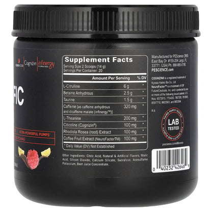 PEScience, Prolific, Pre Workout, Raspberry Lemonade, 9.88 oz (280 g)