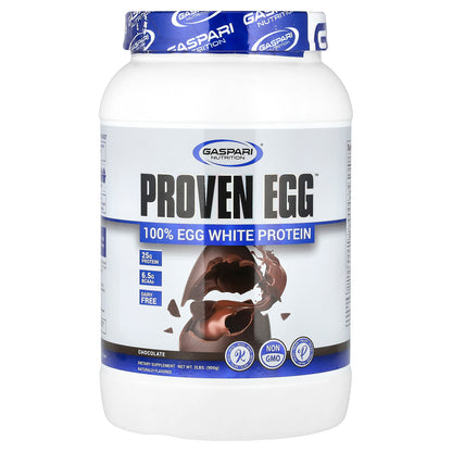 Gaspari Nutrition, Proven Egg, 100% Egg White Protein, Chocolate, 2 lbs (900 g)