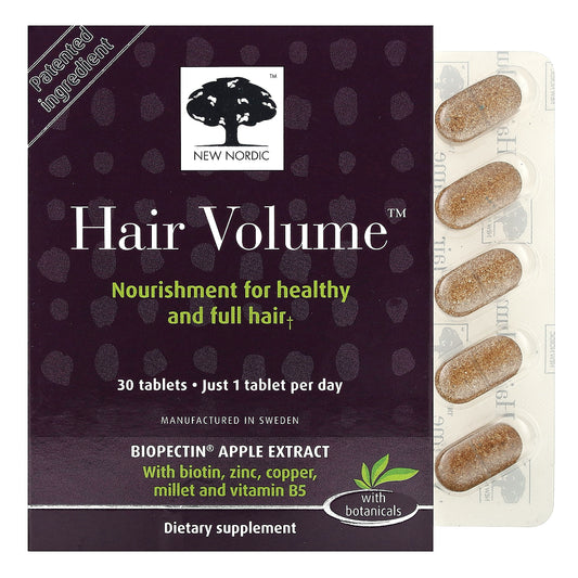 New Nordic, Hair Volume with Botanicals, 30 Tablets