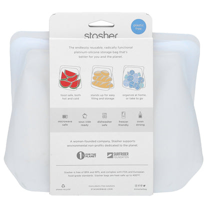 Stasher, Stand-Up Mega, Silicon Storage Bag, Clear, 104 fl oz (3.07 L)