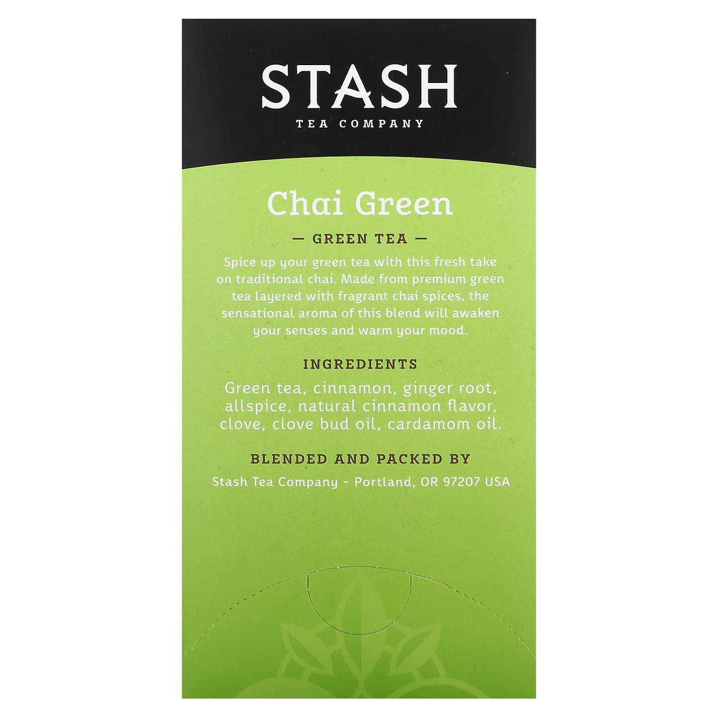 Stash Tea, Green Tea, Chai Green , 20 Tea Bags, 1.3 oz (38 g)