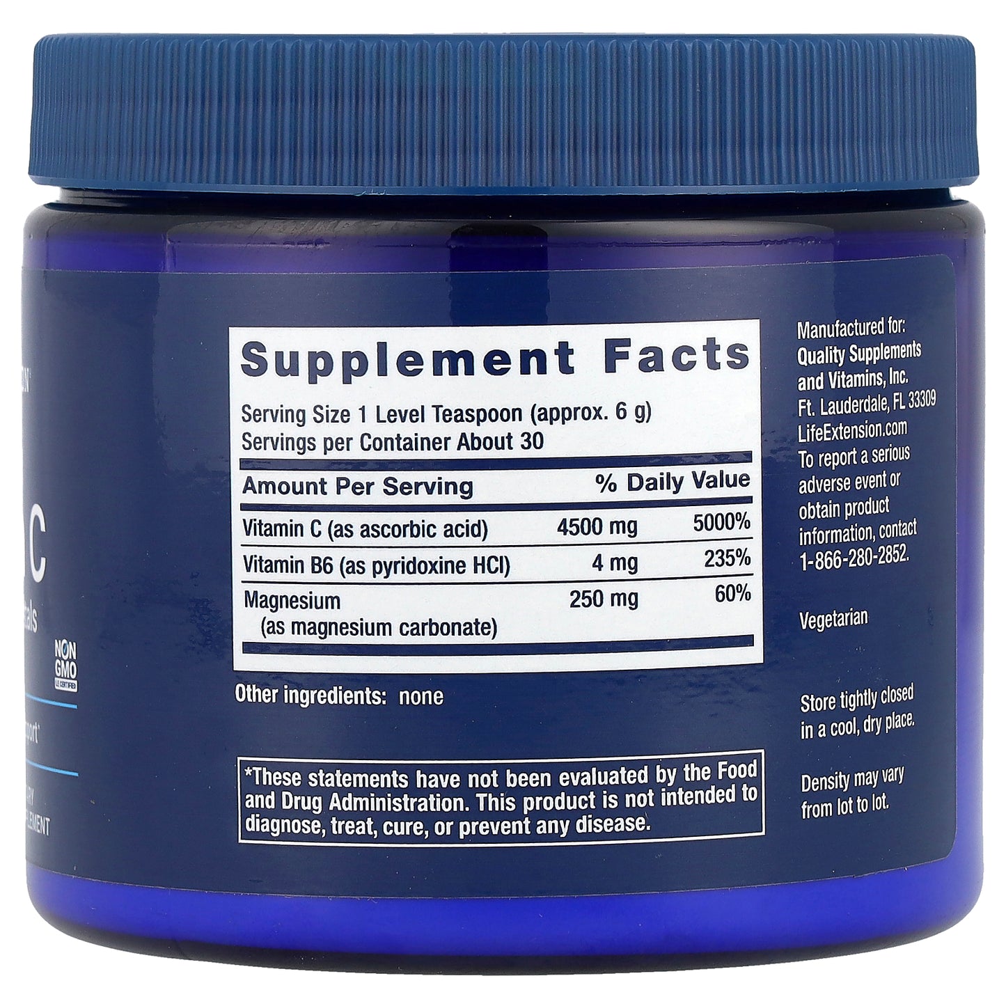 Life Extension, Effervescent Vitamin C, Magnesium Crystals, 6.35 oz (180 g)