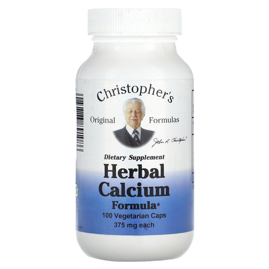 Christopher's Original Formulas, Herbal Calcium Formula, 375 mg, 100 Vegetarian Caps