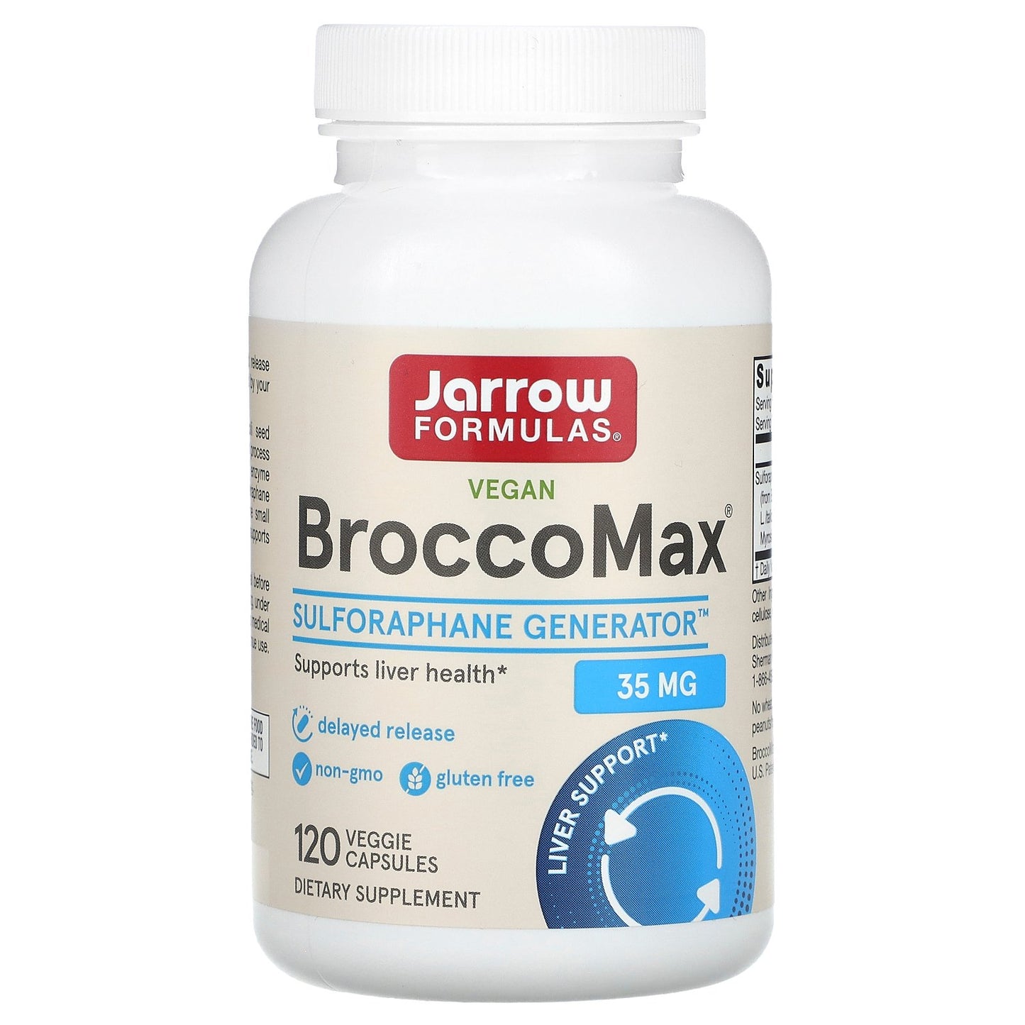 Jarrow Formulas, Vegan BroccoMax, 120 Veggie Capsules (17.5 mg per Capsule)