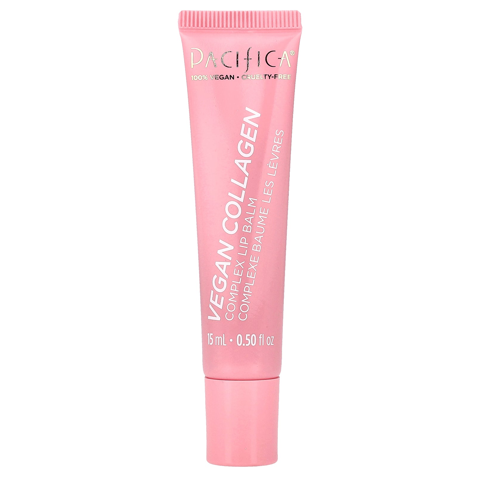 Pacifica, Vegan Collagen, Complex Lip Balm, Vanilla Cupcake Pink Shimmer, 0.5 fl oz (15 ml)