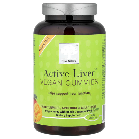 New Nordic, Active Liver™ Vegan Gummies, Peach/Mango, 60 Gummies