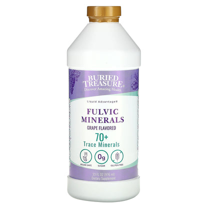 Buried Treasure, Fulvic Minerals, Grape, 33 fl oz (976 ml)