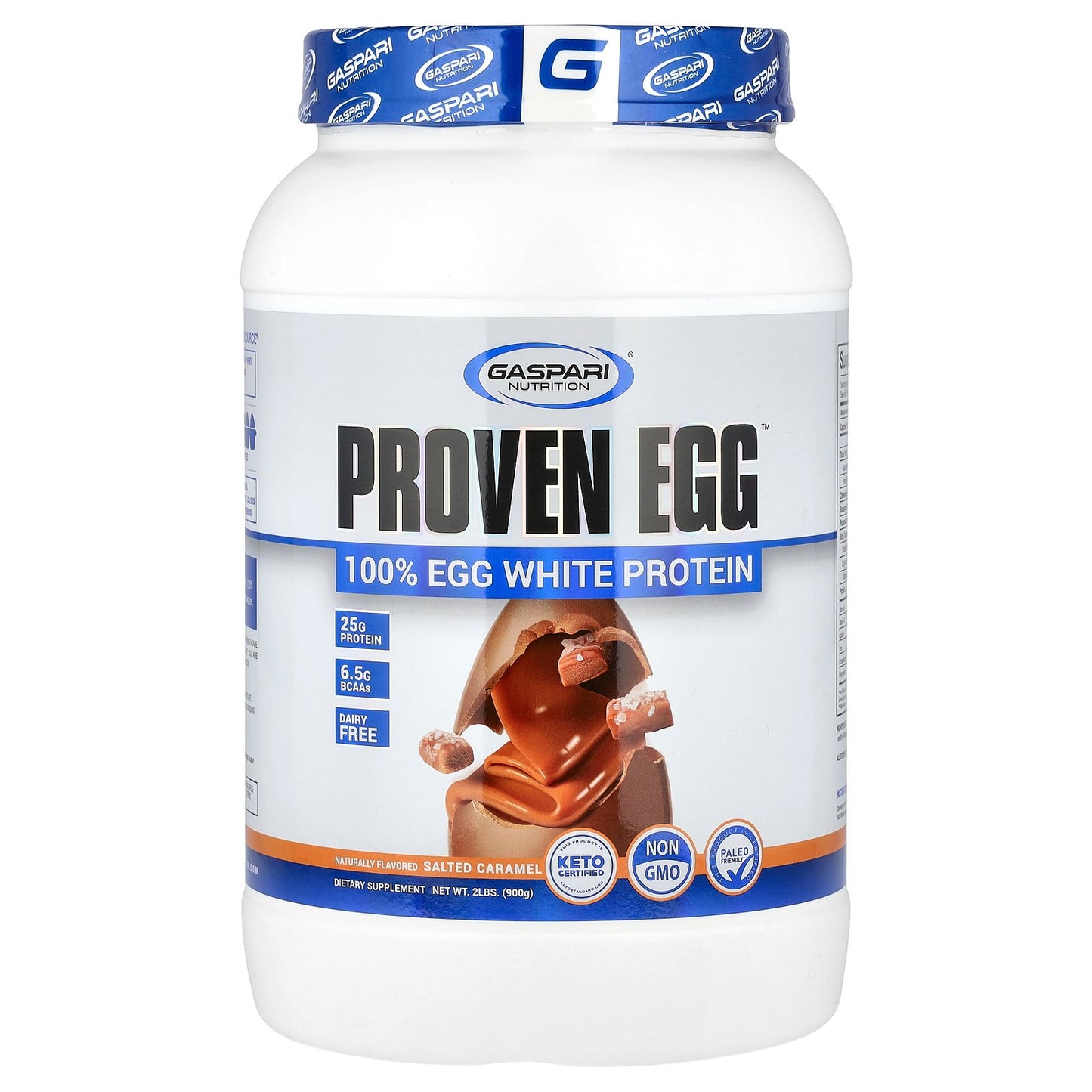 Gaspari Nutrition, Proven Egg™, 100% Egg White Protein, Salted Caramel, 2 lbs (900 g)