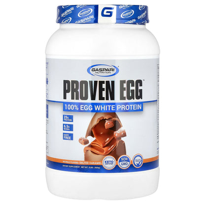 Gaspari Nutrition, Proven Egg™, 100% Egg White Protein, Salted Caramel, 2 lbs (900 g)
