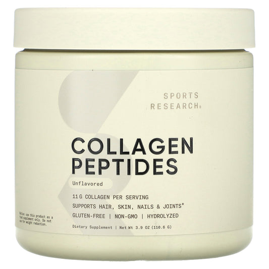 Sports Research, Collagen Peptides,  Unflavored, 3.9 oz (110.6 g)