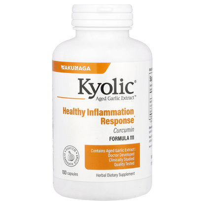 Kyolic, Aged Garlic Extract™, Curcumin, Formula 111, 100 Capsules