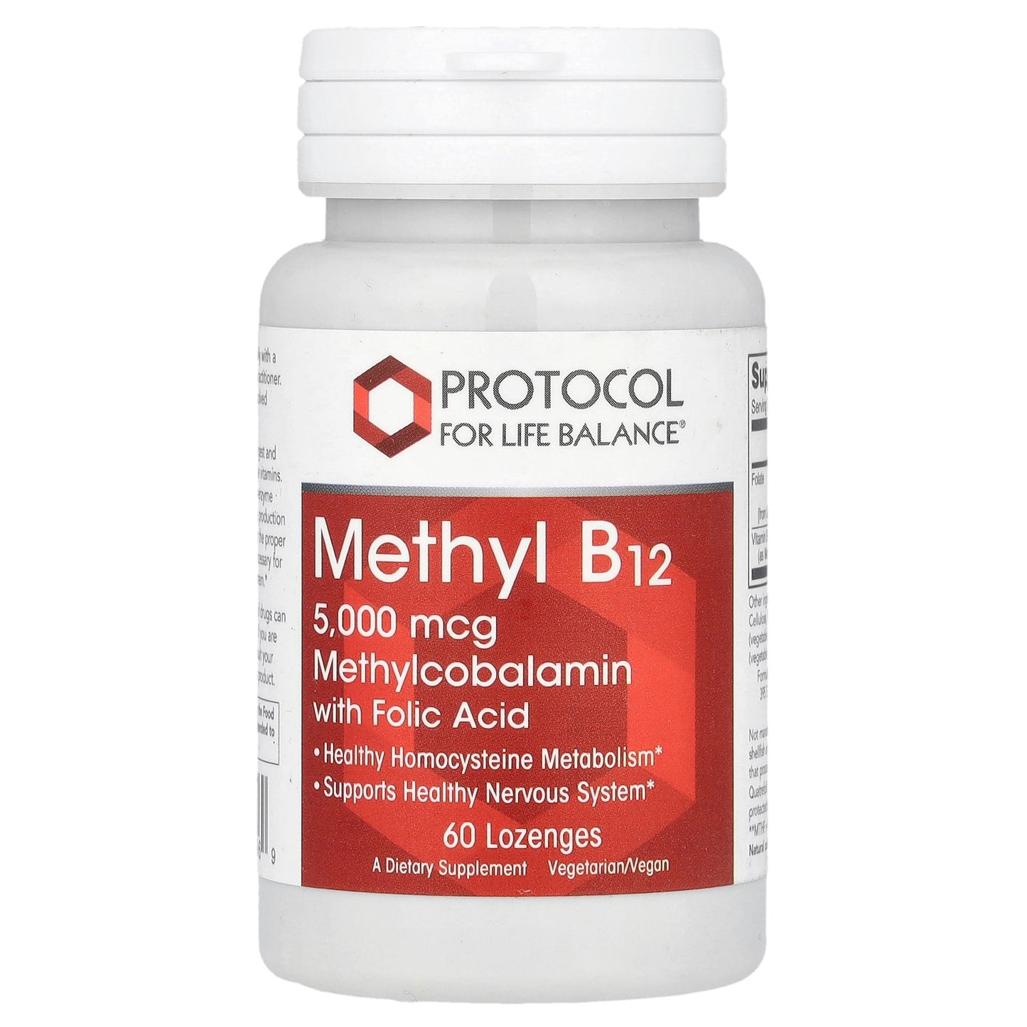 Protocol for Life Balance, Methyl B12, 5,000 mcg, 60 Lozenges