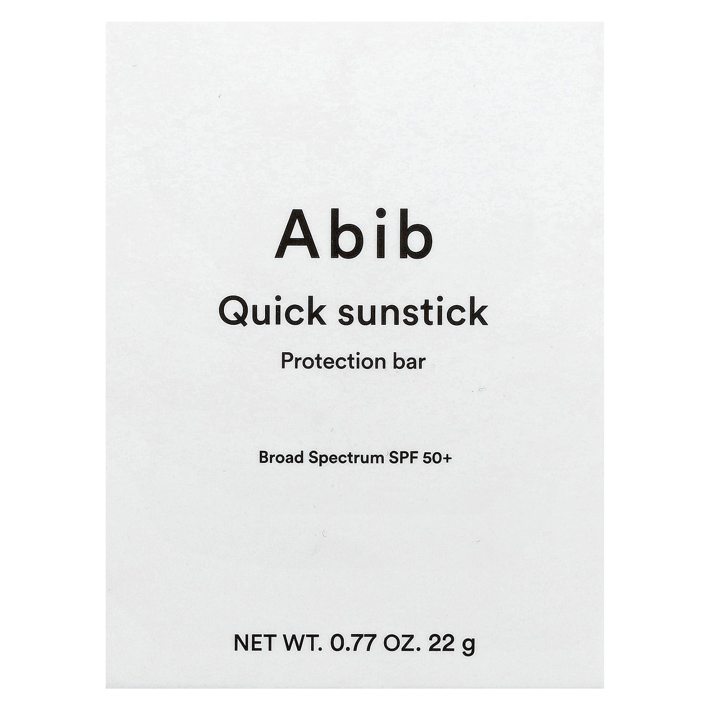 Abib, Quick Sunstick Protect Bar, SPF 50+, 0.77 oz (22 g)