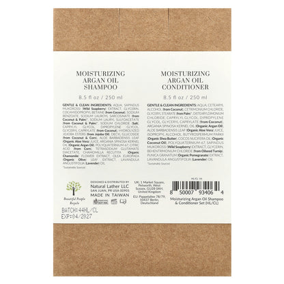 Tree To Tub, Moisturizing Argan Oil Shampoo & Conditioner Set, For Dry Hair, Relaxing Lavender, 2 Piece Set, 8.5 fl oz (250 ml) Each