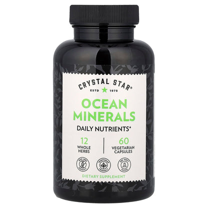 Crystal Star, Ocean Minerals, 60 Vegetarian Capsules