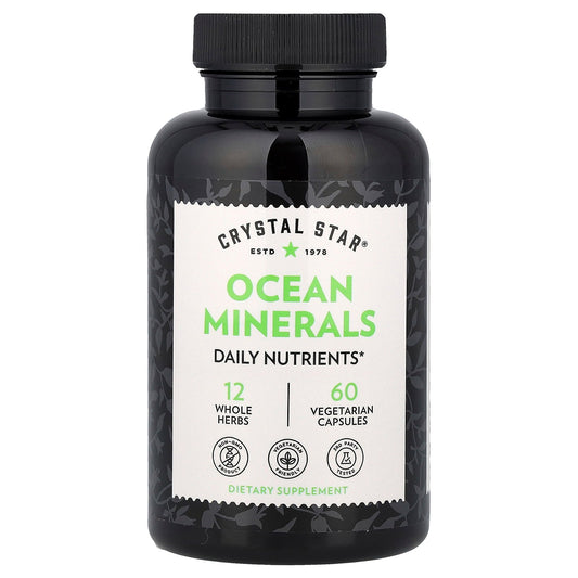 Crystal Star, Ocean Minerals, 60 Vegetarian Capsules