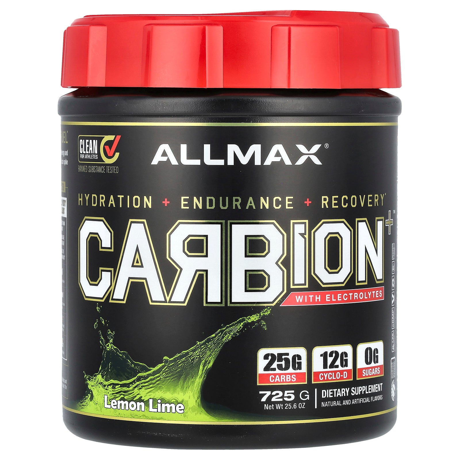 ALLMAX, CARBION+™ With Electrolytes, Lemon Lime, 25.6 oz (725 g)